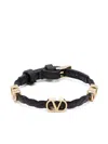 Valentino Garavani Bijoux Black Bracelet With Braided Design In Black