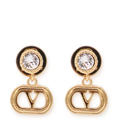 Valentino Garavani V-logo Signature Earrings In Gold