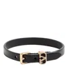 Valentino Leather Ovalette Bracelet Gold-tone Buckle In Gold