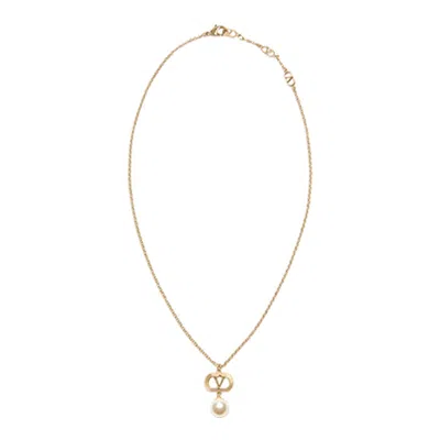 Valentino Garavani Ovalette Necklace In Gold