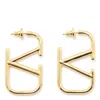 Valentino Open Logo Earrings In Gold