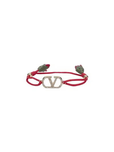 Valentino Garavani Valentino Vlogo Signature Bracelet In Red