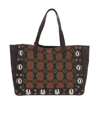 Valentino Garavani Embroidered Nellcote Tote Bag In Multicolor