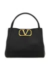 Valentino All Time Medium Textured-leather Shoulder Bag In Black