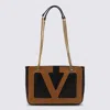 Valentino Black And Brown Viva Superstar Totes In Multi