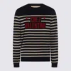 Valentino Garavani Crewneck Sweater With Bold Jacquard Motif In Black