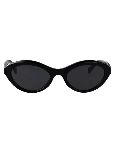 Valentino Garavani Black Black Grey Acetate Sunglasses