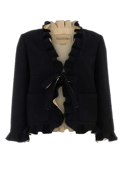 Valentino Garavani Black Boucle Blazer