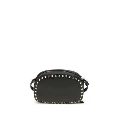 Valentino Garavani Black Calf Leather Bos Taurus Shoulder Women's Bag