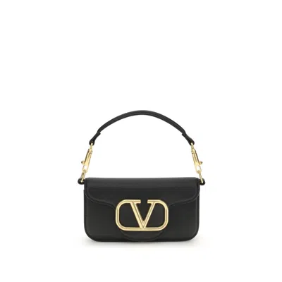 Valentino Garavani Black Calf Leather Bos Taurus Shoulder Women's Bag