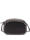 Valentino Borsa A Tracolla Rockstud In Pelle Nera Donna In Black