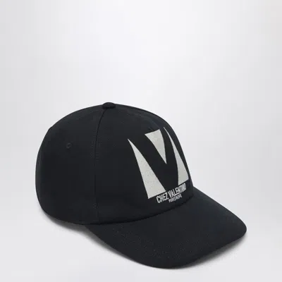 Valentino Garavani Black Cotton Baseball Cap