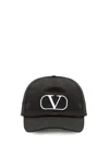 Valentino Garavani Black Polyester Blend Baseball Cap