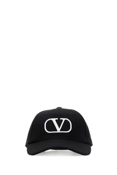 VALENTINO GARAVANI VALENTINO GARAVANI BLACK COTTON BASEBALL CAP