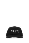 Valentino Garavani Black Gabardine Baseball Cap