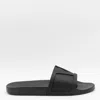 Valentino Garavani Black Sandals With Vlogo Detail On The Front In Tech Fabric Man