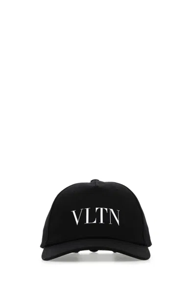 Valentino Garavani Black Gabardine Baseball Cap