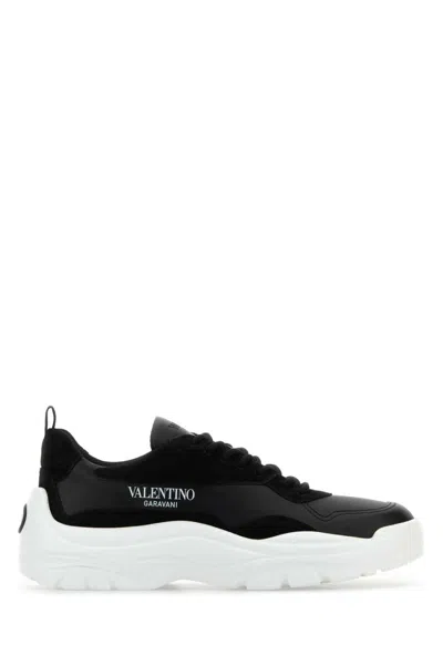 Valentino Garavani Black Leather And Suede Gumboy Sneakers