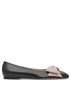 Valentino Round Toe Ballerina Shoes With Bow Detail