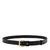 Valentino Garavani Black Belt With Vlogo On The Front In Leather Man In Black