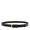 Valentino Garavani Black Belt With Vlogo On The Front In Leather Man In Black