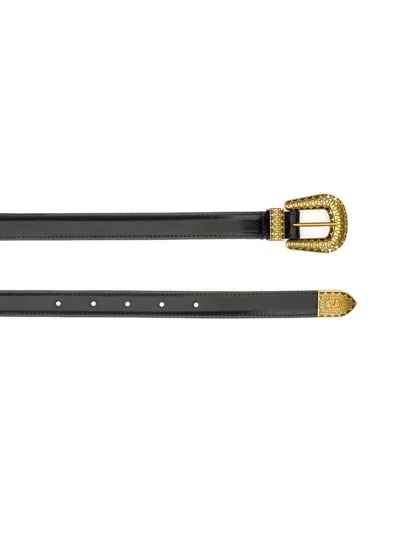 Valentino Garavani Black Leather Belts