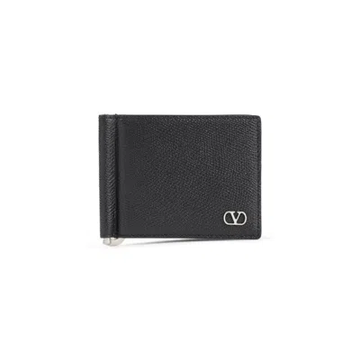 Valentino Garavani Black Leather Bifold Wallet