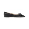 Valentino Leather Ballerinas With Iconic Bow Detail In Black