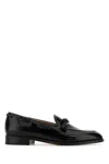 Valentino Garavani Black Leather Bowshire Loafers