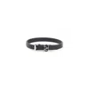 Valentino Ovalette Leather Bracelet In Black