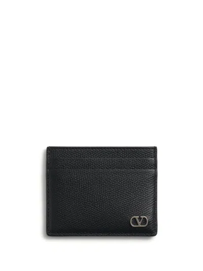 VALENTINO GARAVANI VALENTINO GARAVANI BLACK LEATHER CARD HOLDER