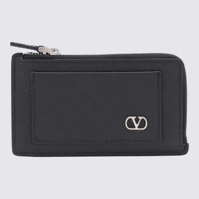 Valentino Garavani Black Leather Card Holder