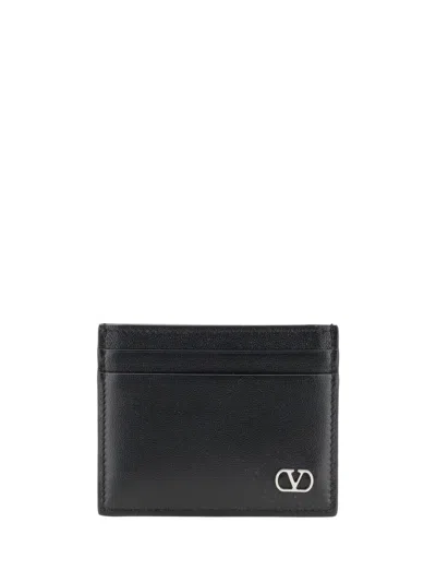 Valentino Garavani Black Leather Card Holder
