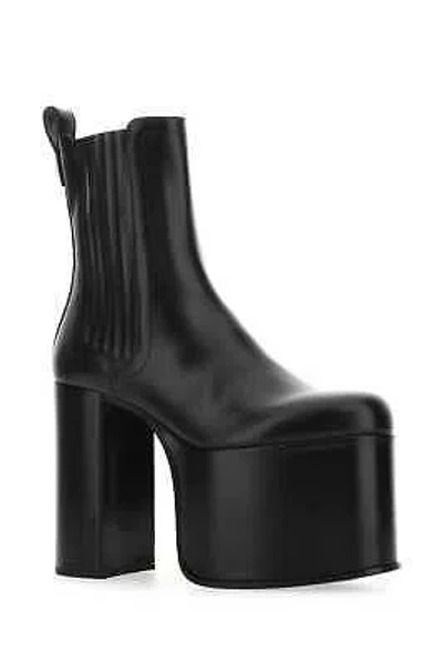 Pre-owned Valentino Garavani Black Leather Club Ankle Boots