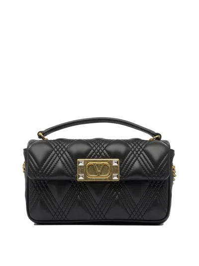 VALENTINO GARAVANI VALENTINO GARAVANI BLACK LEATHER CROSSBODY BAG