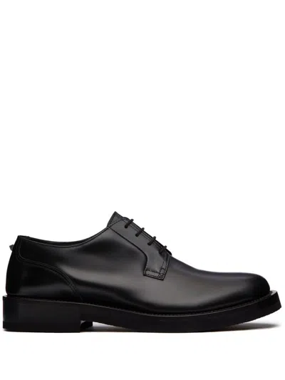 Valentino Garavani Black Leather Lace-up Shoes