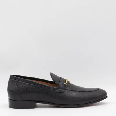 Valentino Garavani Vlogo Signautre Leather Loafers In Black