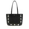 Valentino Nellcote Mini Shopping Tote Bag In Leather In Black