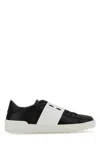 Valentino Garavani Open Leather Sneakers With Contrast Band And Stud Details Shoes In Black