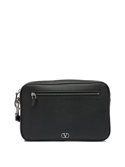 Valentino Garavani Black Leather Pouch