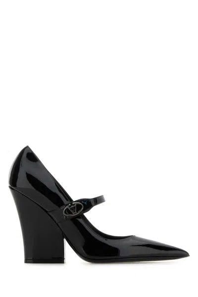 Valentino Garavani Black Leather Pumps