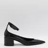 Valentino Vlogo Lockette Leather Ankle Strap Pumps
