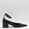 Valentino Vlogo Lockette Leather Ankle Strap Pumps In Black