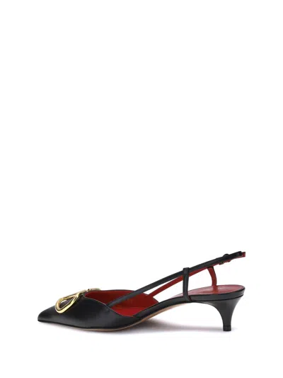 Valentino Garavani Black Leather Pumps