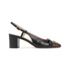 Valentino Valet Du Roi Vlogo Leather Slingback Pumps In Black