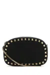 Valentino Borsa A Tracolla Rockstud In Pelle Nera Donna In Black