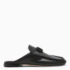 Valentino Garavani Black Leather Slippers