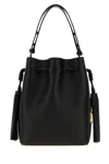 Valentino Borsa A Secchiello Vlogo Signature In Pelle Nera  Donna In Black