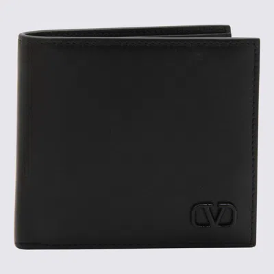 Valentino Garavani Black Leather Vlogo Signature Wallet