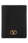 Valentino Portafoglio Vlogo In Pelle Nera Donna In Black